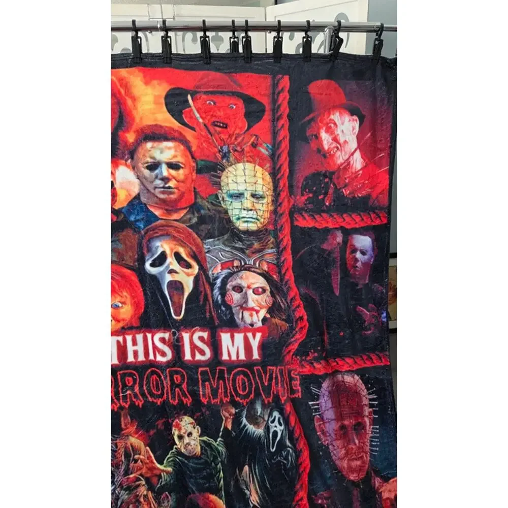 My Horror Movie Watching Blanket 60x80 Jason Michael Myers Freddy Chucky NWOT